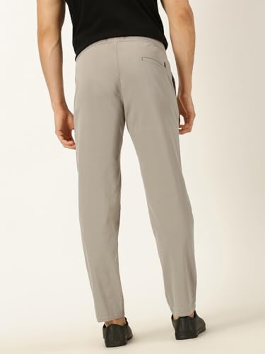 Image of Thomas Scott Men's | Solid | Light Weight | Breathable Fabric | Elasticated Waist | Mid Rise | Regular Fit | Cotton Blend | Drawstring | Chino Trouser | Pants