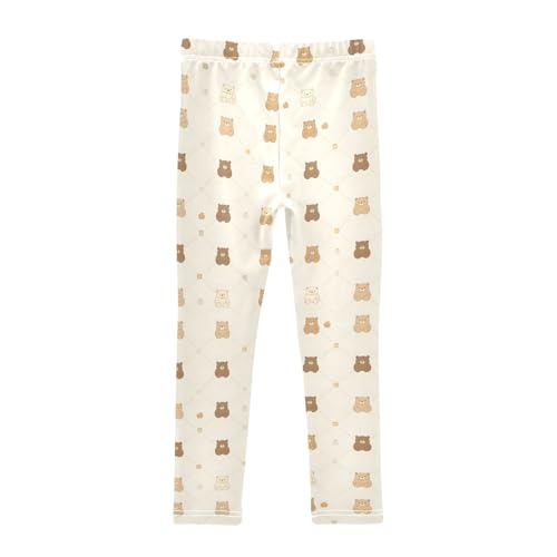 Pattern Bear Pattern Girls Leggings Athletic Pants Tights Stretch Bottom2