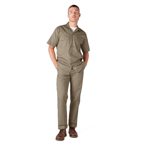 Image of Dickies Men's Short Sleeve Work Shirt - Durable Twill Button Down Shirts for Men, Lightweight Uniform for Daily Wear