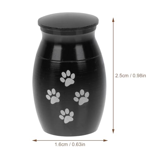 TOPBATHY Mini Stainless Steel Pet Urn Canister Portable Ashes Holder for Dogs and Cats Lightweight Memorial Keepsake with Polished Surface - Image 4
