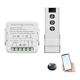 GANCEI Smart Curtain Switch Modul mit RF433 Fernbedienung, für Tuya WiFi und Rollladenmotoren,...