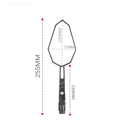 Espejos retrovisores para Scrambler que evitan puntos ciegos y fijan roscas universales de 10mm 2