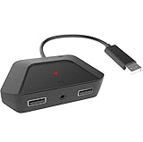 Adapter Tastatur Maus ist mit 3,5mm (mit sprach funktion) abtastrate von 48KHz und 4 echte stereo kopfhörer löcher, so dass sie zu hören sound und unterscheiden position in die spiel, erfassen jeden detail, sofort verbessern die physikalische raum gefühl, und genießen sie die original spiel sound, erhöhen den spaß der spiel