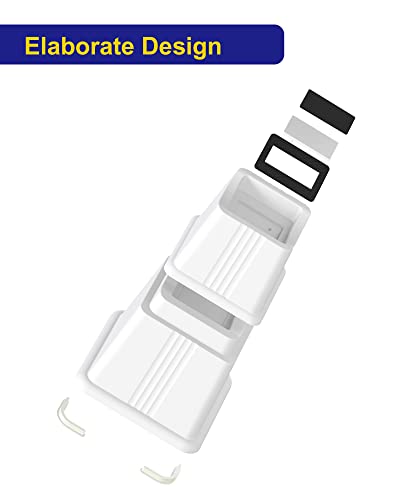 Nachell Adjustable Bed Furniture Risers 8 Pack Bed Lift Risers Elevation In Heights 3, 5 Or 8 Inches Heavy Duty For Caster Wheels Or Posts Of Bed Table Couch, Support Up To 2500 Lbs. (White) #TOP3