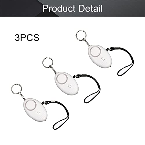 Image of Othmro Safe Sound Personal Alarm 3 Pack 120DB Personal Security Alarm Keychain with LED Lights, Emergency Safety Alarm for Women, Men, Children, Elderly White