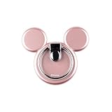 ディズニー スマホリング iPhone/Android対応 360度回転 バンカーリング ミッキーアイコン (ローズゴールド)【リングホルダー 落下防止 スタンド スマートフォン リング ホールドリング】