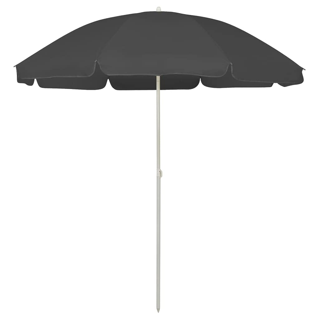 Ombrelloni parasole per giardini, cortili, spiagge, terrazze, piscine, caffetterie, ombrellone con asta in acciaio color sabbia 180 cm