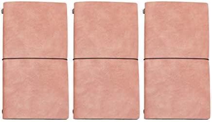 Amazon Basics Travellers Notebook Set (2 Refill Notebooks & 1 Craft Fill Holder) with Blank Inserts, 22 x 12 cm (3-Pack)