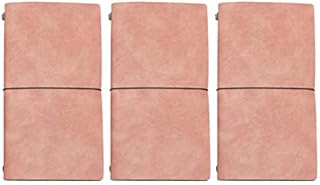 Amazon Basics Travellers Notebook Set (2 Refill Notebooks & 1 Craft Fill Holder) with Blank Inserts, 22 x 12 cm (3-Pack)