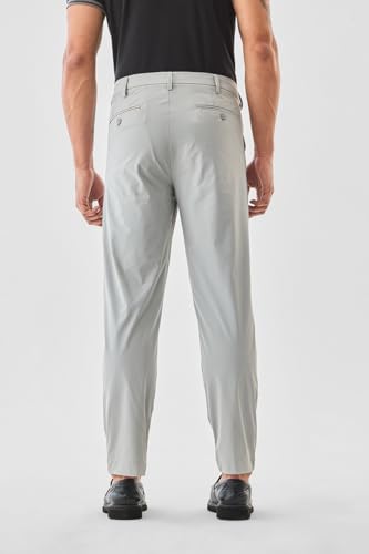 Image of SNITCH Men Trousers | Slim Fit Mid Rise Solid Design | Rayon Blend with Medium Stretch & Smooth Texture | Button & Zip Closure for Casual & Office Wear