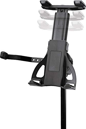 K&M - Konig & Meyer 19742.500.55 - Tablet Holder For Microphone Stand - Switch From Landscape To Portrait - Professional Grade For All Musicians - Studio Or Remote Home Use - German Made - Black #TOP7