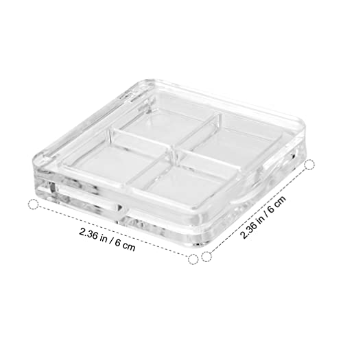 Beaupretty 10 Pieces Empty Eyeshadow Pallet, Refillable Eyeshadow Storage Case 4 Grids Empty Eyeshadow Box Lipstick Container Makeup #TOP4