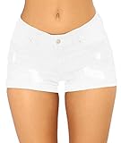 Govc Women Casual Summer Mid Waist Stretchy Denim Jean Shorts Junior Short Jeans