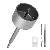 EXLECO 110mm Scie Cloche Beton, avec 220mm Rallonge SDS PLUS et Foret de Centrage, Carotte...
