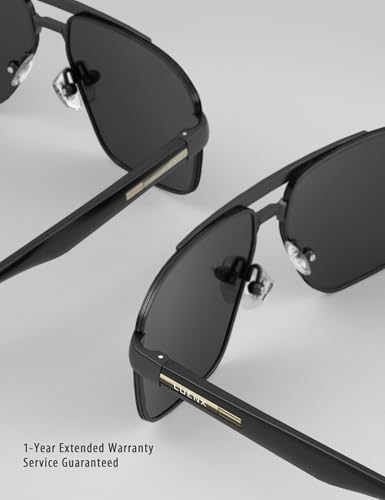 Image of Luenx Aviator Sunglasses Polarized Men Women Square UV400 Driving