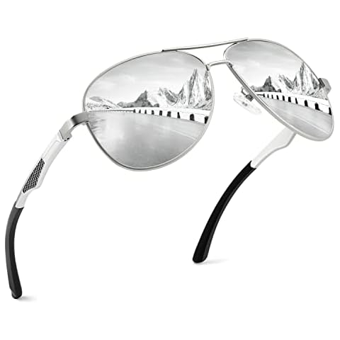 GQUEEN Pilot Polarised Sunglasses Mens Womens UV400 Protection, MOS1 Cover
