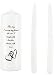Celebration Candles Wedding Unity Candle Set, with 9-inch Pillar with Double Heart Motif and "This Day I Marry my Friend" Verse, with 10-inch Taper Candles, White