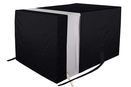 Image of The Furnishing Tree window ac cover suitable for BlueStar 2 Ton 3W24GBT, Black Color Elastic fit Cover for front and rear Of Window Ac