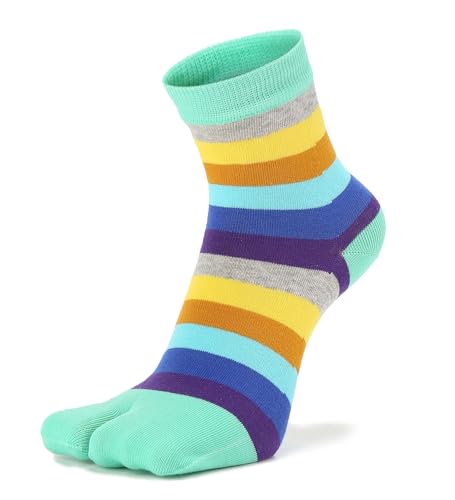Image of Women's Solid 2 Toe Flip Flop Tabi Socks Geta Ankle Cotton 5 /6 Pairs
