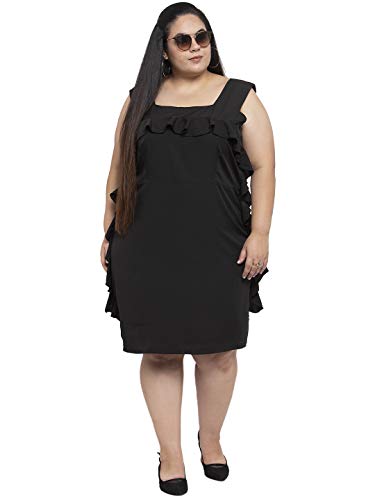 Image of Flambeur Women's Crepe Bodycon Knee-Length Dress