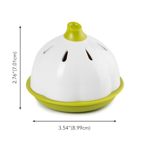Joie Garlic Keeper, Vented Pod Saver for Firm, Fresh and Odorless Storage, Holds Full Head or Leftover Cloves, Twist to Lock Container, Compact Design for Counter, BPA-Free