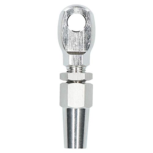 AB Tools 5mm Wire Cable Rope Eye Rigging Terminal Swageless DIY Fitting Stainless 316