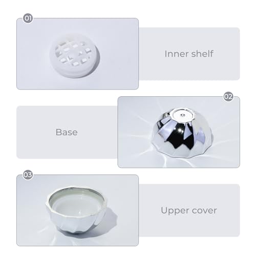 longway 0.24Oz (7ml) Empty Lip Balm Sphere Containers | Screw Cap Lipstick Tubes/Chapstick Tubes/Chapstick Holder for Lip Gloss & BPA FREE (Pack of 10 (Silver)