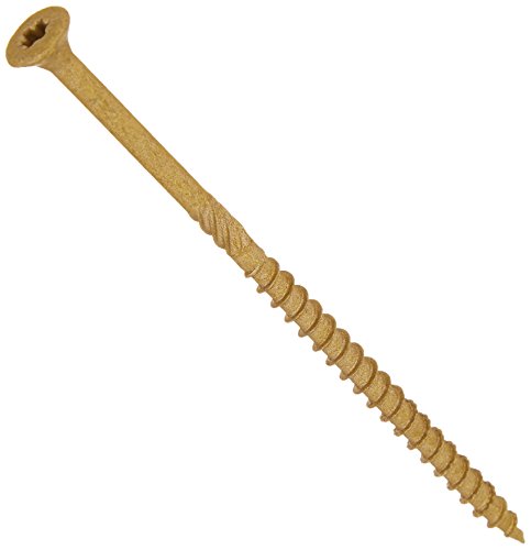 The Hillman Group 47862 Power Pro Star Drive Outdoor Wood Screw, 10-Inch x 4-Inch, Bronze Ceramic Coated