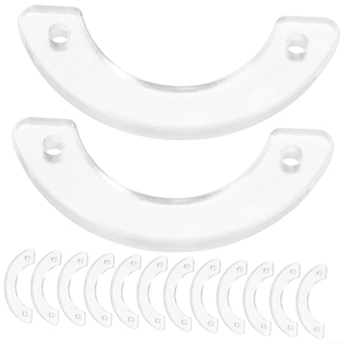 Jotekonoby Diapositivas de cajón para escritorio de tocador, reemplazo de guía de cajón de tocador, guías de cajón de montaje inferior, topes deslizantes de cajón de plástico transparente y accesorios