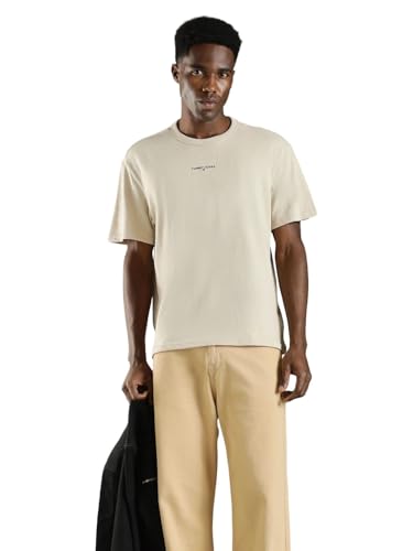 Image of Solid Relaxed Fit Cotton T-Shirt