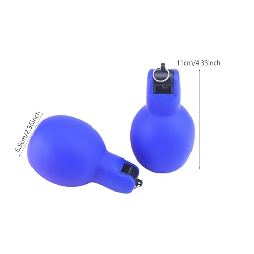 Silbato deportivo Menolana de PVC azul liviano miniatura 5