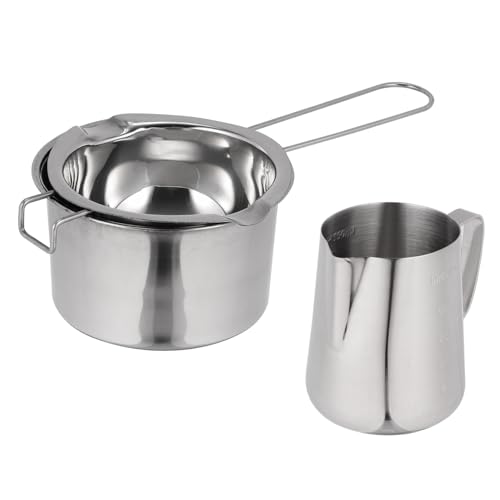 Alipis 1set Stainless Steel Melting Pot Double Boiler for Butter Cheese Outdoor Cookware Conduction for Melting Without Burning