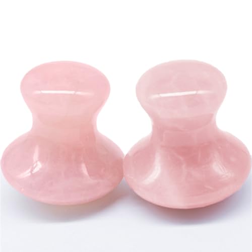 Rollerstone Ferramentas faciais Gua Sha Cogumelo – Conjunto de ferramentas de massagem de jade com 2