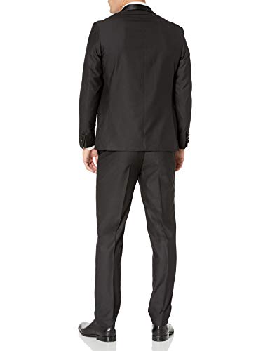 Adam Baker Men's Slim Fit One Button Satin Shawl Collar 2-Piece Tuxedo Suit - Available in Colors2