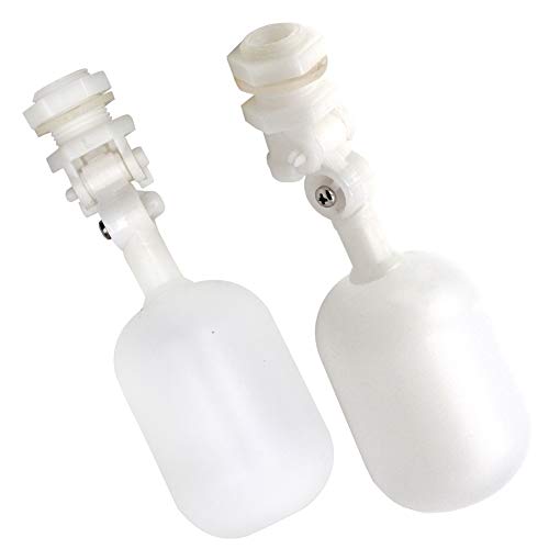 2 Pack 3/8" Mini Plastic Float Valve Kit for RO Water Reverse Osmosis System Water Filter Float Ball Valve for Fish Aquarium (3/8")