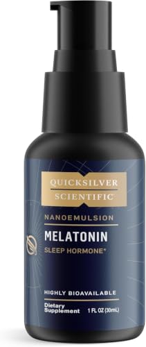 Quicksilver Scientific Liposomal Melatonin - Bedtime Jet Lag & Immune Support Liquid for Adults - Efficient Superior Absorption 1mg to Minimize Morning Drowsiness (30 ml)