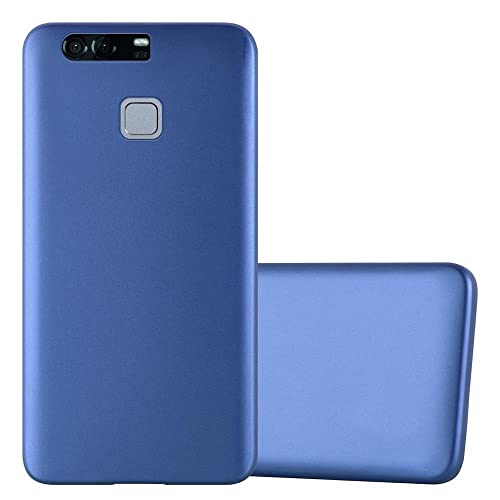 Cadorabo Custodia per Huawei P9 PLUS in AZZURRO METALLICO - Morbida Cover Protettiva Sottile di Silicone TPU con Bordo Protezione - Ultra Slim Case Antiurto Gel Back Bumper Guscio