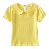 Tシャツ 子供 半袖 夏服 日常着 丸首 上着 記念 衣装 吸汗速乾 快適 ティーシャツ 男児 ゆったり トレーニングシャツ Tシャツ 体操着 肌着 ゆったり 着回し 上品 ファション ジュニア トップス 結婚式 発表会 卒業式 入学式(120,イエロー)