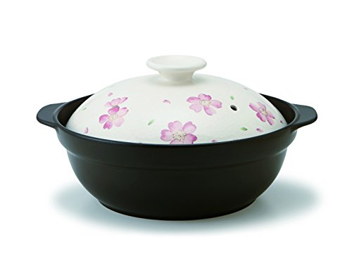 TAMAKI 土鍋 サーマテック 5-6人用 さくら 直径34.5×奥行30.5×高さ17cm IH・直火・電子レンジ・オーブン対応 T-763384