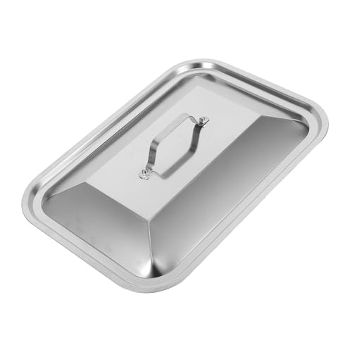 iplusmile Tapa Rectangular de Acero Inoxidable para Bandeja de Hornear con Asa Cubierta Antip Salpicaduras para Pescado Resistente y Versátil para Uso Doméstico y Barbacoa