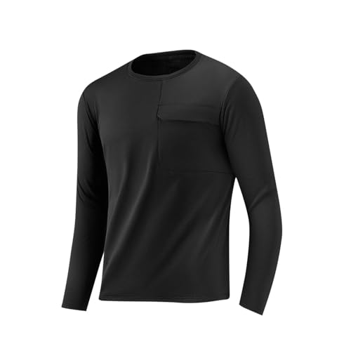 Mens Long Sleeve Shirts Quick Dry Moisture Wicking T-Shirts for Fishing Workout Athletic Gym Sweatshirt
