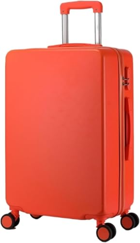 Durable Portable Hard Shell Suitcase with Secure Combination Lock - Quiet & Smooth Carry-On Luggage(Red,20inch)
