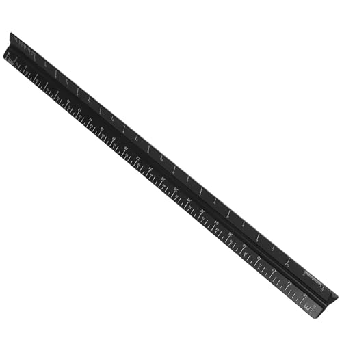 Regla triangular de aleación de aluminio Gadpiparty de 30cm con acabado biselado premium