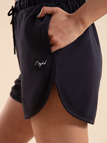 Image of NYKD Solid Cotton Shorts for Women with Pocket | Casual, Sports, Night Wear - NYK039