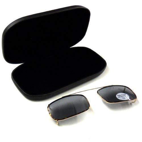 Clip On Sunglasses - 48Mm, Grey, Low Rectangular Frames -Affordable Gift for your Loved One! Item #IA4L-SGC-161800000