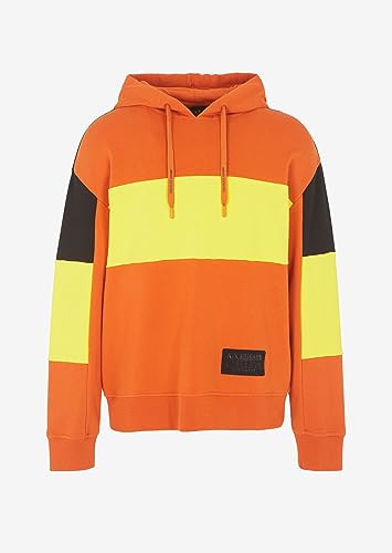 Armani Exchange Men's Cotton French Terry Colorblock Pullover Hoodie Sweatshirt3