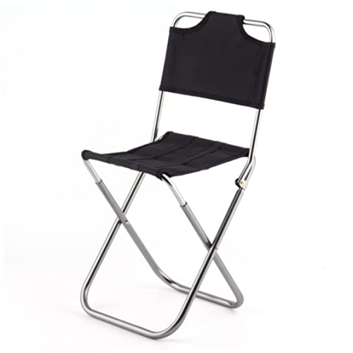 Hbbgdiy Silla de Pesca al Aire Libre portátil Plegado al Aire Libre Taburete de Aluminio Ligero Asiento para Acampar Picnic Travel Silla portátil Negra, taburetes de Campamento, Taburete portátil.