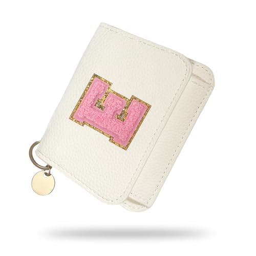 Mädchen Geldbörse, Initiale Damen Geldbörsen, Weiß Kleine Geldbörse für Kinder mit 5 Kartenfächern Halter, Personalisierte Geldbörsen Geschenke für Mädchen und Frauen, Geburtstagsgeschenk