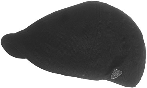 100% Linen Summer Pub Hat 6 Panel Duck Bill Scally Cap