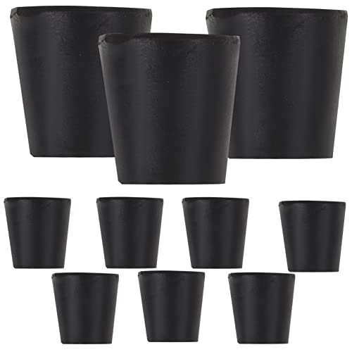 Cabilock 10pcs Test Tube Rubber Stoppers Tapered Design Sealing Bungs for Laboratory Use Flask Rubber Plugs for Research and Experimentation